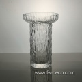 custom transparent embossed ball shape round glass vase
